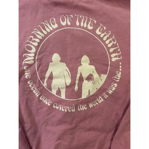 Brothers Marshall Hoodie Surf Graphic Pink Pullover Size L Y2K Beach Vibes - Picture 3 of 7